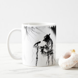 Blues Music Live Band Gitarr Sketch Art Kaffemugg