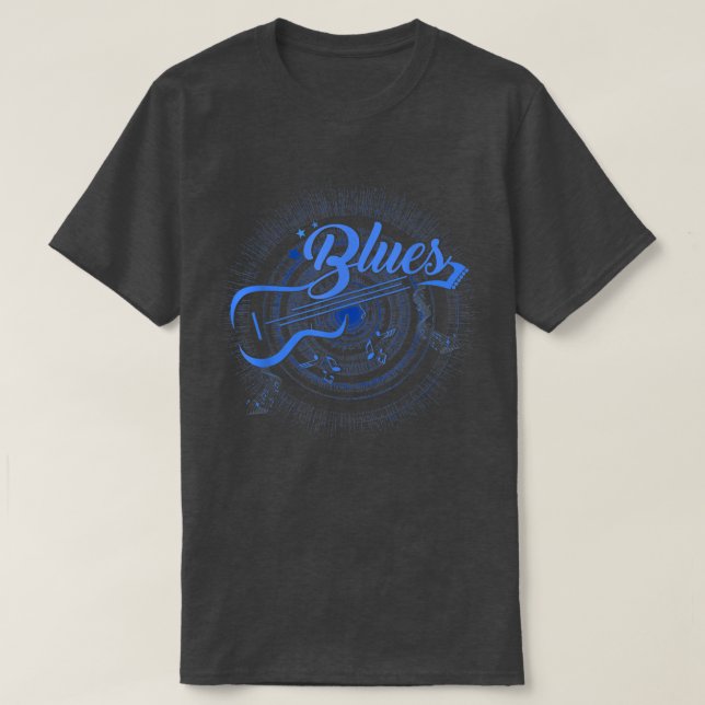 Blues Music Musician Guitar Player Funny Gifts T-S T Shirt (Design framsida)