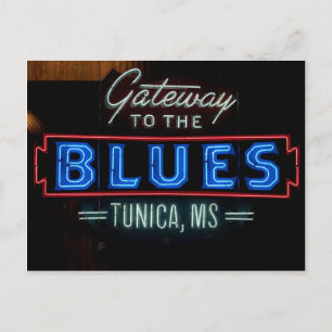 Blues Music Sign Tunica Mississippi Vykort