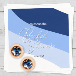 Blues Navy Carolina Robins Egg Vågrät Streams Pappersservett