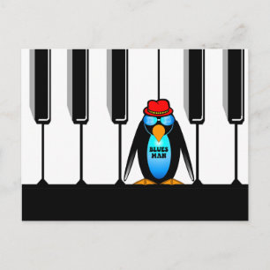 blues piano vykort