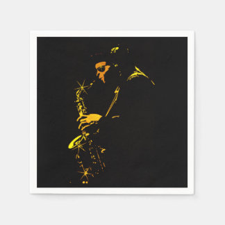 Blues Saxofonmusiker Pappersservetter