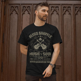Blues Shuffle Music från Soul för musiker T Shirt