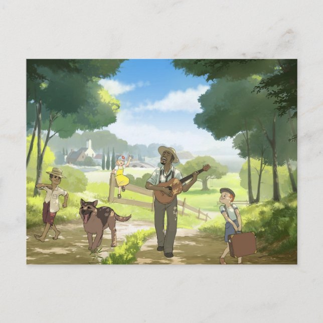 Blues singer löv town vykort (Framsida)