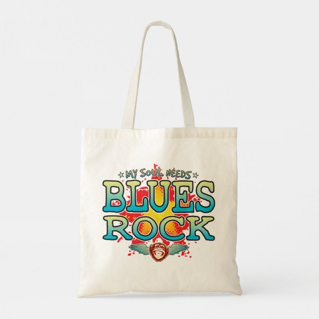 Blues Sten Soul Tote Bag Tygkasse (Baksida)