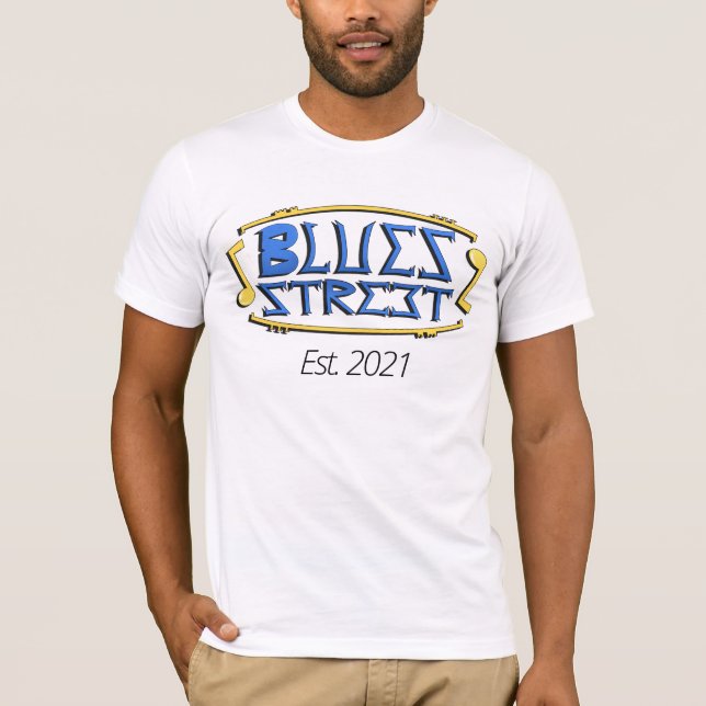 Blues Street Est. 2021 T-Shirt (Framsida)