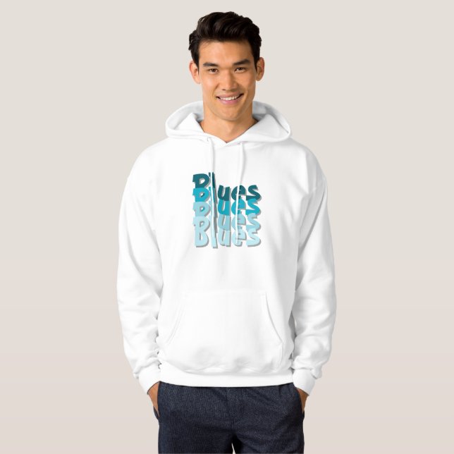 Blues T-Shirt Hoodie (Hel framsida)