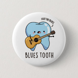 Blues Tooth Funny Dental Music Pun Knapp