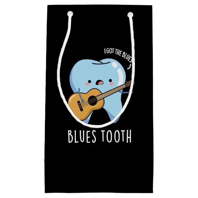 Blues Tooth Funny Dental Music Pun Mörk BG (Framsidan)