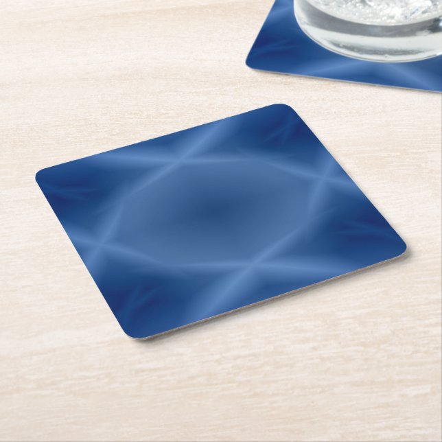 Blues Underlägg Papper Kvadrat (Vinklad)