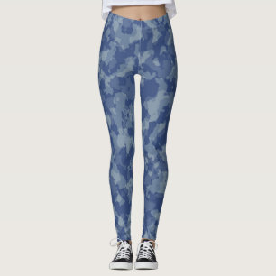 Blues with Grått Shadows Camouflage Leggings