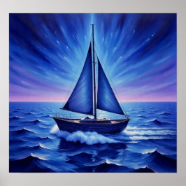 BlueSailBoat Poster