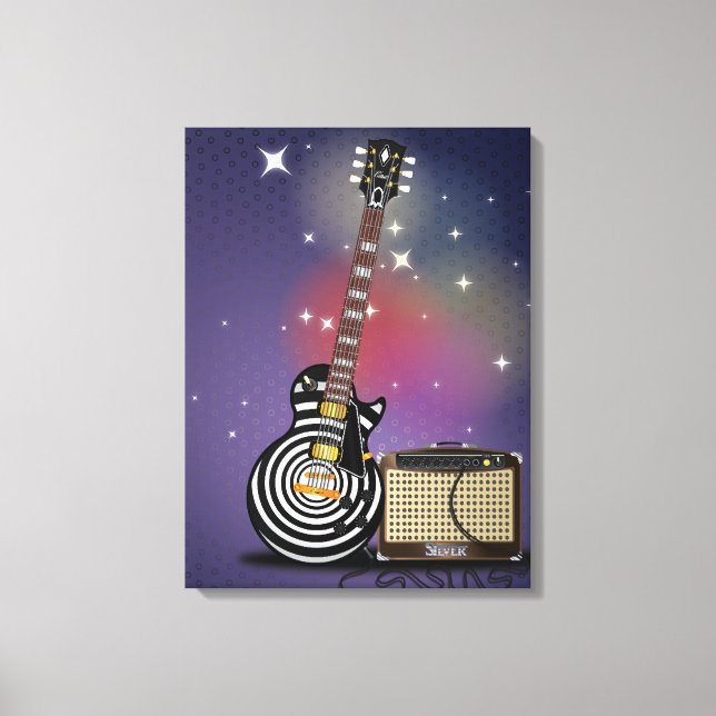 Bluesgitarr Canvastryck (Framsida)