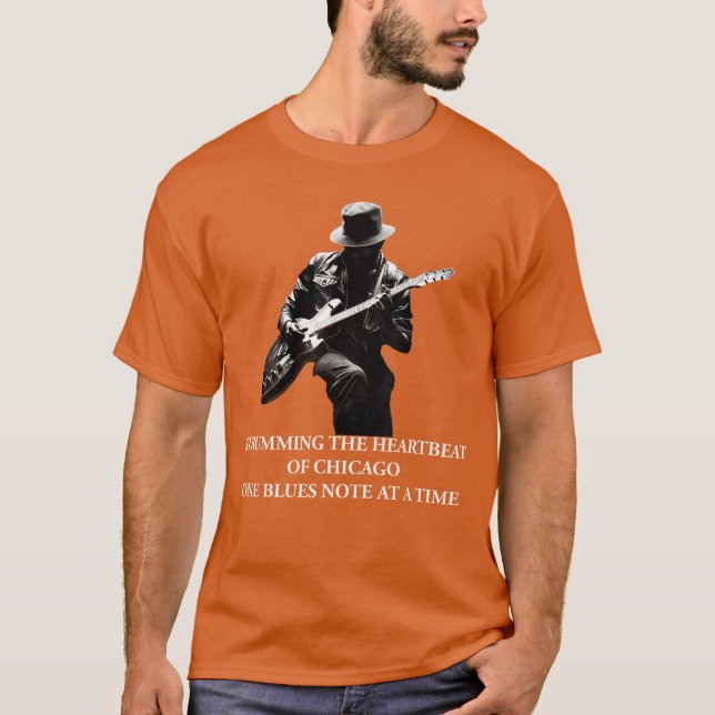 Bluesgitarrister Bluesmusik vintage retro T Shirt (Framsida)