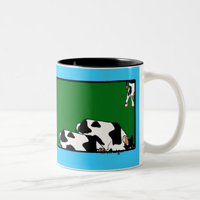 BlueSkyCows med nyckelpigamuggen Två-Tonad Mugg (Höger)