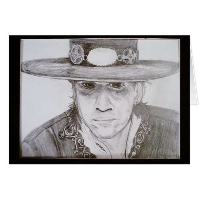 Bluesman Hälsningskort (Framsidan Horizontal)