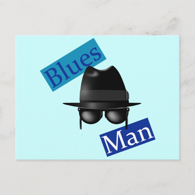 Bluesman Vykort (Framsida)