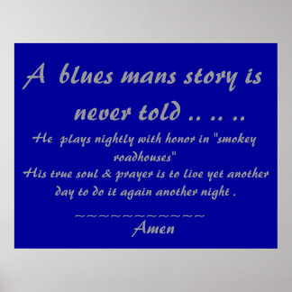 Bluesmans Prayer.. .. .. Poster