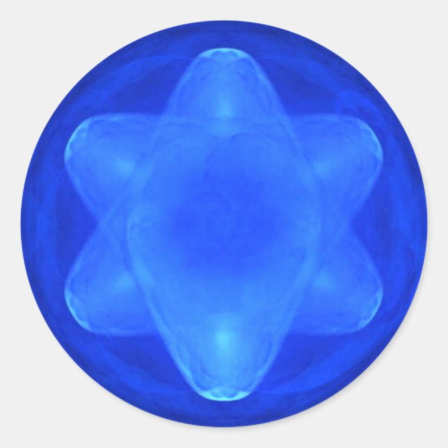 Bluestar Runt Klistermärke (Framsida)