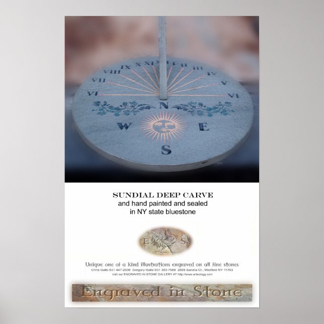 Bluestone Sundial Poster (Framsidan)