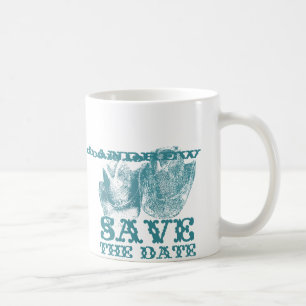 Bluestone Teal Western Horse Ranch Farm Bröllop Kaffemugg