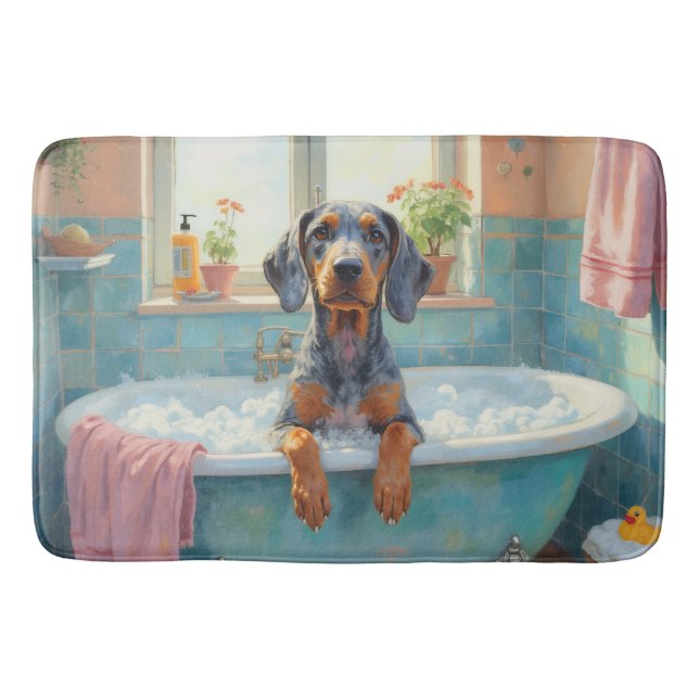 Bluetick Coonhound badtid mysig badrumsdekor Badrumsmatta (Framsidan)