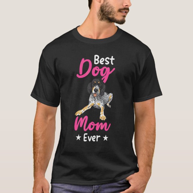 Bluetick Coonhound Bästa Hundmamma Någonsin T Shirt (Framsida)