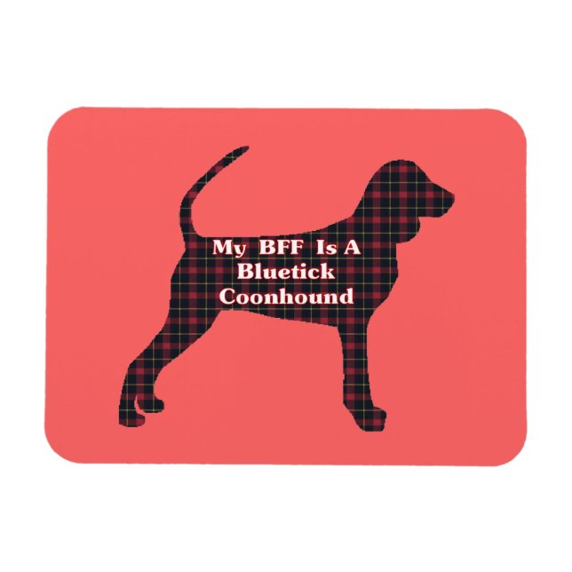 Bluetick Coonhound BFF Magnet (Horisontell)