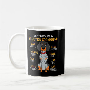 Bluetick Coonhound Funny Anatomy of Hund Pappa Gi Kaffemugg