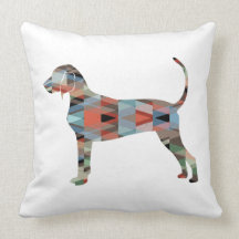 Bluetick Coonhound Geometric Mönster Silhouette