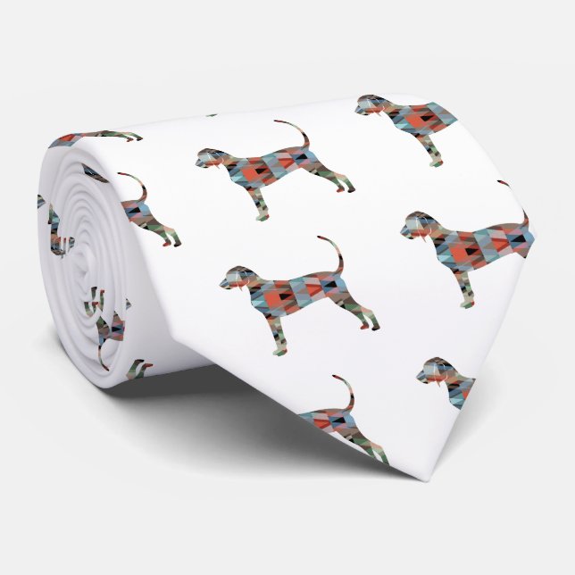 Bluetick Coonhound Geometric Mönster Silhouette Slips (Rullad)