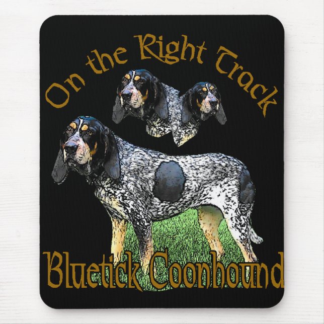 Bluetick Coonhound Gifts Musmatta (Framsidan)
