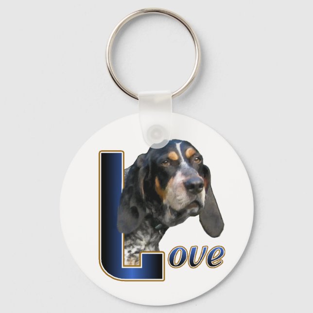 Bluetick Coonhound Gifts Nyckelring (Framsida)