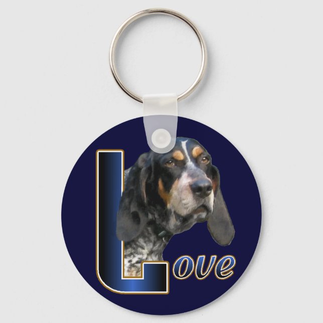Bluetick Coonhound Gifts Nyckelring (Framsida)