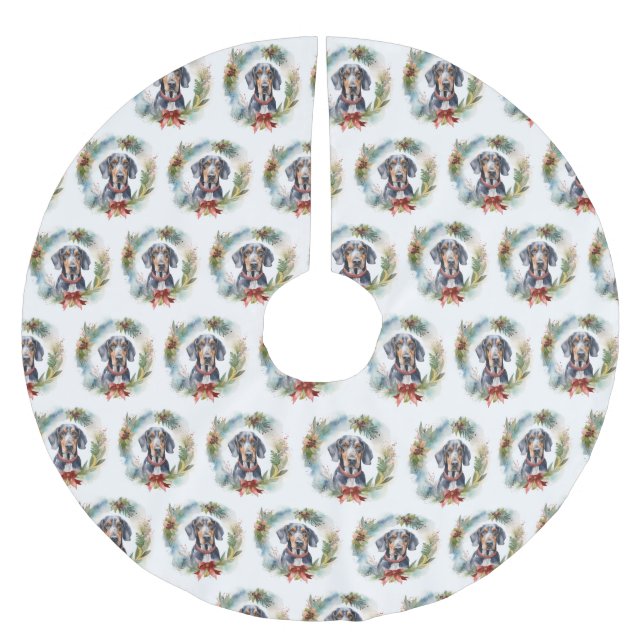 Bluetick Coonhound God God Valp Julgransmatta Borstad Polyester (Framsidan)