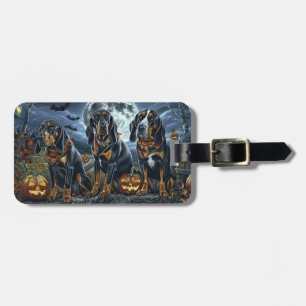 Bluetick Coonhound Halloween Spooky Bagagebricka