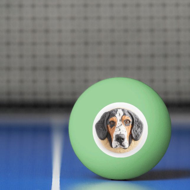 Bluetick Coonhound Hund 3D Inspirerad Pingisboll (Netto)