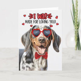 Bluetick Coonhound Hund ade Loving You Valentine Helgkort