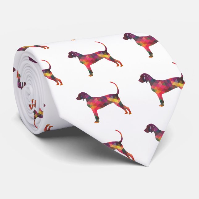 Bluetick Coonhound Hund Geometric Silhouette Slips (Rullad)
