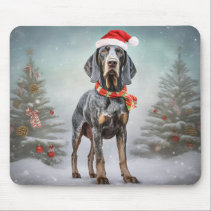 Bluetick Coonhound hund i snö jul Musmatta
