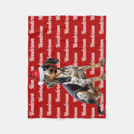 Bluetick Coonhound Hund Namn jul Helgdag Fleecefilt