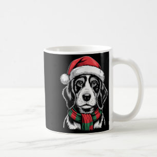 Bluetick Coonhound Hund Santa Hat F-julkostu Kaffemugg