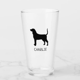 Bluetick Coonhound Hund Silhouette Personlig Glaskopp