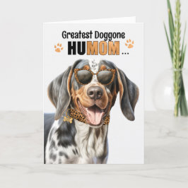 Bluetick Coonhound Hund Underbarare HuMOM Mors dag Helgkort