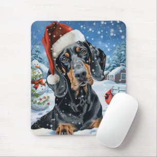 Bluetick Coonhound Hund Vinter Värld Jul Christmas Musmatta