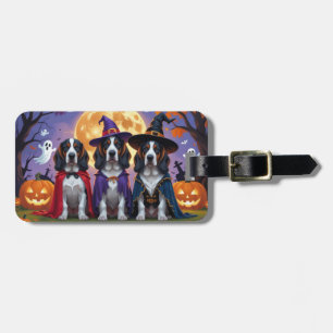 Bluetick Coonhound Hundar Pumpkin Halloween Funny Bagagebricka