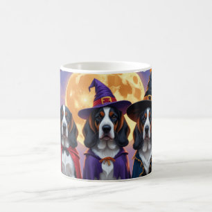 Bluetick Coonhound Hundar Pumpkin Halloween Funny Kaffemugg