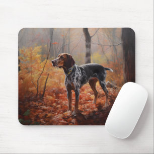 Bluetick Coonhound i Höst löv Fall Inspire Musmatta