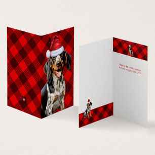 Bluetick Coonhound jul Hund Red Buffalo Play Kort