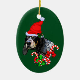 Bluetick Coonhound jul Julgransprydnad Keramik